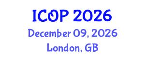 International Conference on Optics and Photonics (ICOP) December 09, 2026 - London, United Kingdom International Conference on Optics and Photonics (ICOP) December 09, 2026 - London, United Kingdom