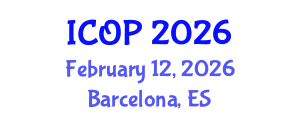 International Conference on Optics and Photonics (ICOP) February 12, 2026 - Barcelona, Spain International Conference on Optics and Photonics (ICOP) February 12, 2026 - Barcelona, Spain