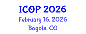 International Conference on Optics and Photonics (ICOP) February 16, 2026 - Bogota, Colombia International Conference on Optics and Photonics (ICOP) February 16, 2026 - Bogota, Colombia