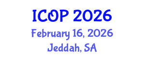 International Conference on Optics and Photonics (ICOP) February 16, 2026 - Jeddah, Saudi Arabia International Conference on Optics and Photonics (ICOP) February 16, 2026 - Jeddah, Saudi Arabia