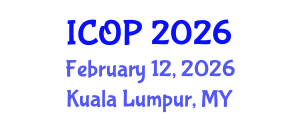 International Conference on Optics and Photonics (ICOP) February 12, 2026 - Kuala Lumpur, Malaysia International Conference on Optics and Photonics (ICOP) February 12, 2026 - Kuala Lumpur, Malaysia