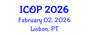 International Conference on Optics and Photonics (ICOP) February 02, 2026 - Lisbon, Portugal International Conference on Optics and Photonics (ICOP) February 02, 2026 - Lisbon, Portugal