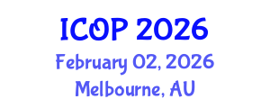 International Conference on Optics and Photonics (ICOP) February 02, 2026 - Melbourne, Australia International Conference on Optics and Photonics (ICOP) February 02, 2026 - Melbourne, Australia
