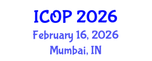 International Conference on Optics and Photonics (ICOP) February 16, 2026 - Mumbai, India International Conference on Optics and Photonics (ICOP) February 16, 2026 - Mumbai, India