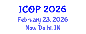 International Conference on Optics and Photonics (ICOP) February 23, 2026 - New Delhi, India International Conference on Optics and Photonics (ICOP) February 23, 2026 - New Delhi, India