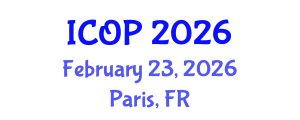 International Conference on Optics and Photonics (ICOP) February 23, 2026 - Paris, France International Conference on Optics and Photonics (ICOP) February 23, 2026 - Paris, France