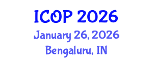 International Conference on Optics and Photonics (ICOP) January 26, 2026 - Bengaluru, India International Conference on Optics and Photonics (ICOP) January 26, 2026 - Bengaluru, India