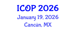 International Conference on Optics and Photonics (ICOP) January 19, 2026 - Cancún, Mexico International Conference on Optics and Photonics (ICOP) January 19, 2026 - Cancún, Mexico