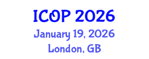 International Conference on Optics and Photonics (ICOP) January 19, 2026 - London, United Kingdom International Conference on Optics and Photonics (ICOP) January 19, 2026 - London, United Kingdom