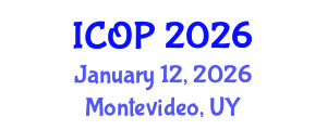 International Conference on Optics and Photonics (ICOP) January 12, 2026 - Montevideo, Uruguay International Conference on Optics and Photonics (ICOP) January 12, 2026 - Montevideo, Uruguay