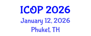 International Conference on Optics and Photonics (ICOP) January 12, 2026 - Phuket, Thailand International Conference on Optics and Photonics (ICOP) January 12, 2026 - Phuket, Thailand