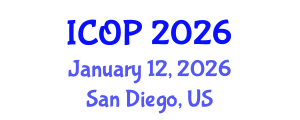 International Conference on Optics and Photonics (ICOP) January 12, 2026 - San Diego, United States International Conference on Optics and Photonics (ICOP) January 12, 2026 - San Diego, United States