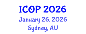 International Conference on Optics and Photonics (ICOP) January 26, 2026 - Sydney, Australia International Conference on Optics and Photonics (ICOP) January 26, 2026 - Sydney, Australia