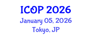 International Conference on Optics and Photonics (ICOP) January 05, 2026 - Tokyo, Japan International Conference on Optics and Photonics (ICOP) January 05, 2026 - Tokyo, Japan