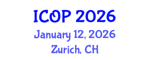 International Conference on Optics and Photonics (ICOP) January 12, 2026 - Zurich, Switzerland International Conference on Optics and Photonics (ICOP) January 12, 2026 - Zurich, Switzerland