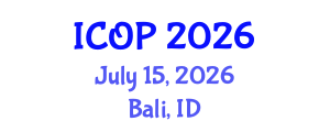 International Conference on Optics and Photonics (ICOP) July 15, 2026 - Bali, Indonesia