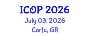 International Conference on Optics and Photonics (ICOP) July 03, 2026 - Corfu, Greece International Conference on Optics and Photonics (ICOP) July 03, 2026 - Corfu, Greece