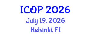 International Conference on Optics and Photonics (ICOP) July 19, 2026 - Helsinki, Finland International Conference on Optics and Photonics (ICOP) July 19, 2026 - Helsinki, Finland