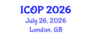 International Conference on Optics and Photonics (ICOP) July 26, 2026 - London, United Kingdom International Conference on Optics and Photonics (ICOP) July 26, 2026 - London, United Kingdom