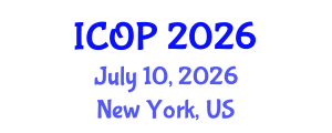 International Conference on Optics and Photonics (ICOP) July 10, 2026 - New York, United States International Conference on Optics and Photonics (ICOP) July 10, 2026 - New York, United States