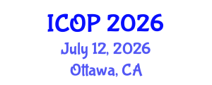 International Conference on Optics and Photonics (ICOP) July 12, 2026 - Ottawa, Canada