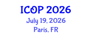 International Conference on Optics and Photonics (ICOP) July 19, 2026 - Paris, France International Conference on Optics and Photonics (ICOP) July 19, 2026 - Paris, France