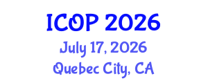International Conference on Optics and Photonics (ICOP) July 17, 2026 - Quebec City, Canada International Conference on Optics and Photonics (ICOP) July 17, 2026 - Quebec City, Canada