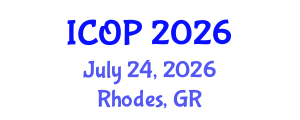 International Conference on Optics and Photonics (ICOP) July 24, 2026 - Rhodes, Greece International Conference on Optics and Photonics (ICOP) July 24, 2026 - Rhodes, Greece