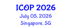 International Conference on Optics and Photonics (ICOP) July 05, 2026 - Singapore, Singapore International Conference on Optics and Photonics (ICOP) July 05, 2026 - Singapore, Singapore
