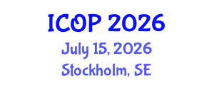 International Conference on Optics and Photonics (ICOP) July 15, 2026 - Stockholm, Sweden