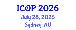 International Conference on Optics and Photonics (ICOP) July 28, 2026 - Sydney, Australia International Conference on Optics and Photonics (ICOP) July 28, 2026 - Sydney, Australia