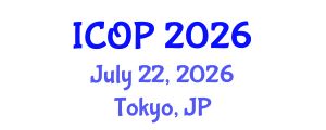 International Conference on Optics and Photonics (ICOP) July 22, 2026 - Tokyo, Japan