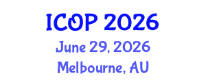 International Conference on Optics and Photonics (ICOP) June 29, 2026 - Melbourne, Australia International Conference on Optics and Photonics (ICOP) June 29, 2026 - Melbourne, Australia