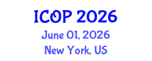 International Conference on Optics and Photonics (ICOP) June 01, 2026 - New York, United States International Conference on Optics and Photonics (ICOP) June 01, 2026 - New York, United States