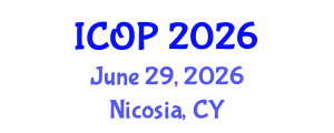 International Conference on Optics and Photonics (ICOP) June 29, 2026 - Nicosia, Cyprus International Conference on Optics and Photonics (ICOP) June 29, 2026 - Nicosia, Cyprus