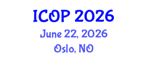 International Conference on Optics and Photonics (ICOP) June 22, 2026 - Oslo, Norway International Conference on Optics and Photonics (ICOP) June 22, 2026 - Oslo, Norway