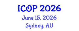 International Conference on Optics and Photonics (ICOP) June 15, 2026 - Sydney, Australia International Conference on Optics and Photonics (ICOP) June 15, 2026 - Sydney, Australia