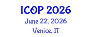 International Conference on Optics and Photonics (ICOP) June 22, 2026 - Venice, Italy International Conference on Optics and Photonics (ICOP) June 22, 2026 - Venice, Italy