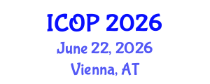 International Conference on Optics and Photonics (ICOP) June 22, 2026 - Vienna, Austria International Conference on Optics and Photonics (ICOP) June 22, 2026 - Vienna, Austria