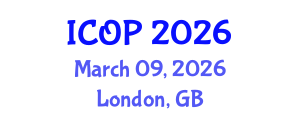 International Conference on Optics and Photonics (ICOP) March 09, 2026 - London, United Kingdom International Conference on Optics and Photonics (ICOP) March 09, 2026 - London, United Kingdom