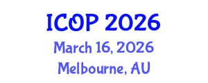 International Conference on Optics and Photonics (ICOP) March 16, 2026 - Melbourne, Australia International Conference on Optics and Photonics (ICOP) March 16, 2026 - Melbourne, Australia