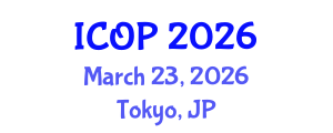 International Conference on Optics and Photonics (ICOP) March 23, 2026 - Tokyo, Japan