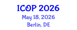 International Conference on Optics and Photonics (ICOP) May 18, 2026 - Berlin, Germany International Conference on Optics and Photonics (ICOP) May 18, 2026 - Berlin, Germany