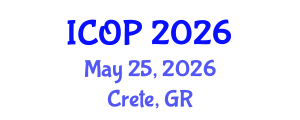 International Conference on Optics and Photonics (ICOP) May 25, 2026 - Crete, Greece International Conference on Optics and Photonics (ICOP) May 25, 2026 - Crete, Greece