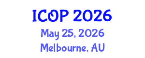 International Conference on Optics and Photonics (ICOP) May 25, 2026 - Melbourne, Australia International Conference on Optics and Photonics (ICOP) May 25, 2026 - Melbourne, Australia