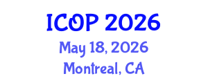 International Conference on Optics and Photonics (ICOP) May 18, 2026 - Montreal, Canada International Conference on Optics and Photonics (ICOP) May 18, 2026 - Montreal, Canada