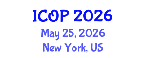 International Conference on Optics and Photonics (ICOP) May 25, 2026 - New York, United States International Conference on Optics and Photonics (ICOP) May 25, 2026 - New York, United States