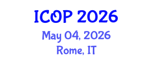 International Conference on Optics and Photonics (ICOP) May 04, 2026 - Rome, Italy International Conference on Optics and Photonics (ICOP) May 04, 2026 - Rome, Italy