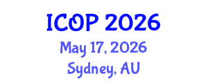 International Conference on Optics and Photonics (ICOP) May 17, 2026 - Sydney, Australia