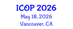 International Conference on Optics and Photonics (ICOP) May 18, 2026 - Vancouver, Canada International Conference on Optics and Photonics (ICOP) May 18, 2026 - Vancouver, Canada